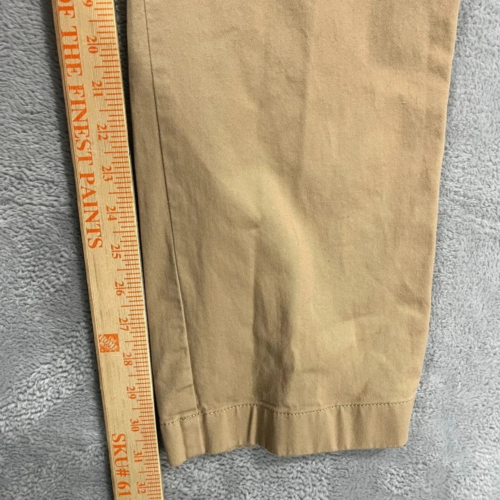 J. Crew Flex‎ Chino Pants Mens 35x32 Khaki Tan Slim Straight Preppy Stretch